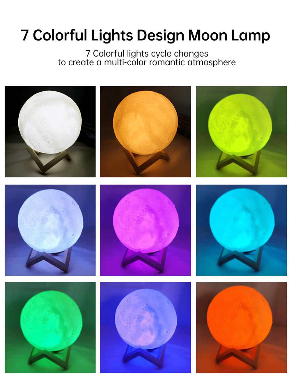 LED Sensory Night Light Rechargeable Table Lamp