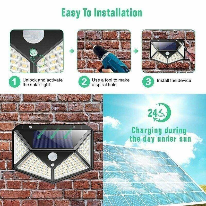 Bright Waterproof Solar Wall Lamp
