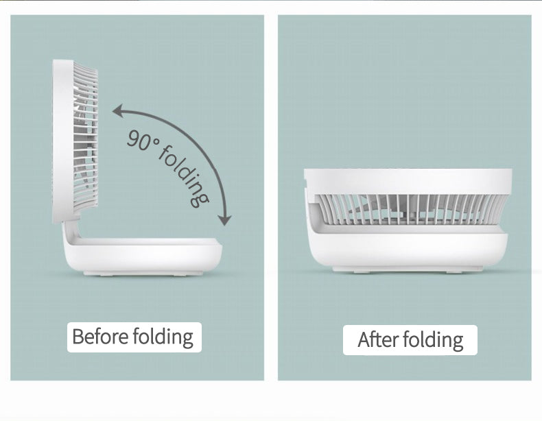 Compact Rechargeable LED Night Light Fan
