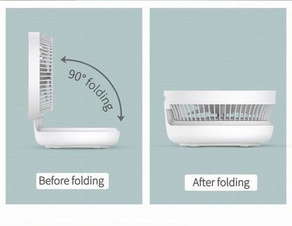 Compact Rechargeable LED Night Light Fan
