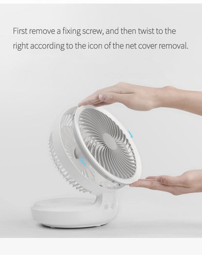 Compact Rechargeable LED Night Light Fan