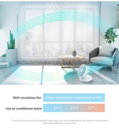 Compact Rechargeable LED Night Light Fan