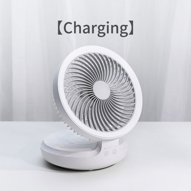 Compact Rechargeable LED Night Light Fan