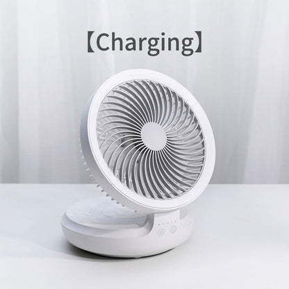 Compact Rechargeable LED Night Light Fan