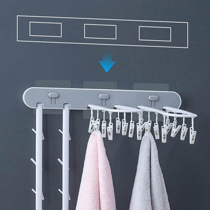 Foldable Wall Mount Sock Drying Rack Organizer