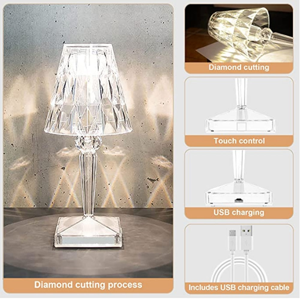 Luxury Crystal Desk Lamp