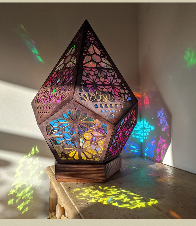Colorful LED Moon Night Light Projector Lamp