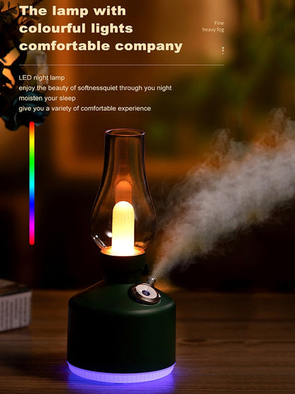 Compact Cool Mist Air Purifier Essential Oil Diffuser Lamp