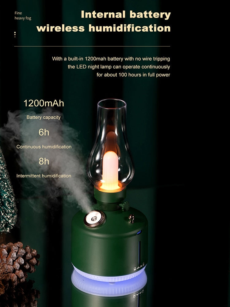 Compact Cool Mist Air Purifier Essential Oil Diffuser Lamp