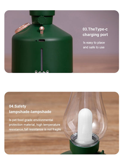 Compact Cool Mist Air Purifier Essential Oil Diffuser Lamp