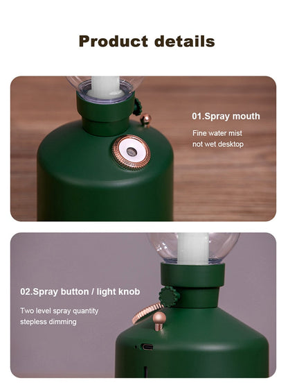 Compact Cool Mist Air Purifier Essential Oil Diffuser Lamp