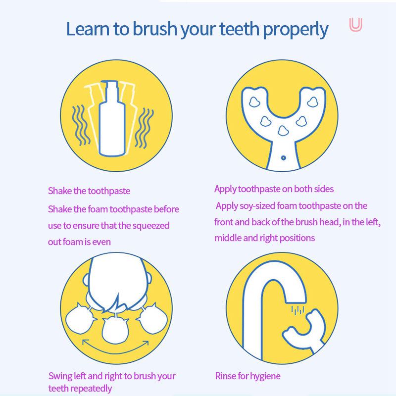 Soft Bristle Kids U Shaped Toothbrush