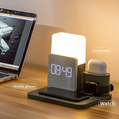 Smart LED Clock Charger Table Lamp