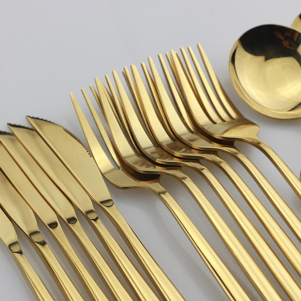 Complete 24-Piece Stainless Steel Cutlery Set