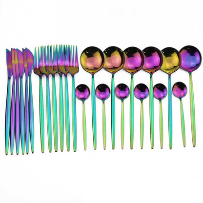 Complete 24-Piece Stainless Steel Cutlery Set