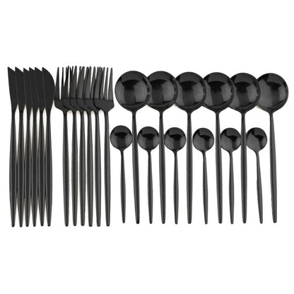 Complete 24-Piece Stainless Steel Cutlery Set