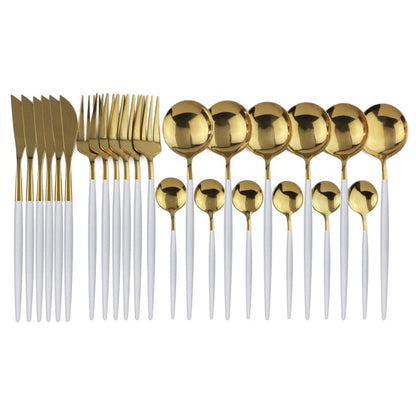 Complete 24-Piece Stainless Steel Cutlery Set