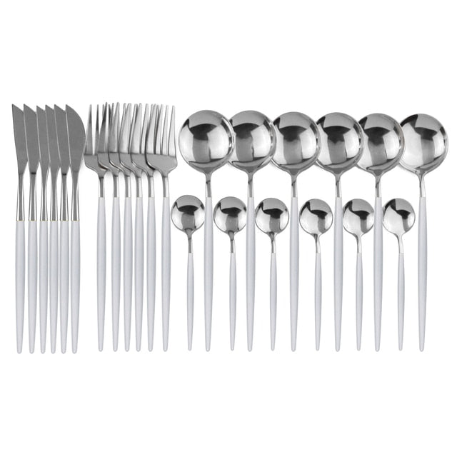 Complete 24-Piece Stainless Steel Cutlery Set