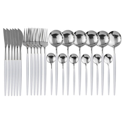 Complete 24-Piece Stainless Steel Cutlery Set