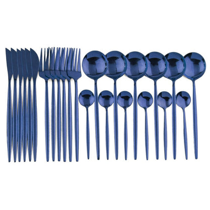 Complete 24-Piece Stainless Steel Cutlery Set