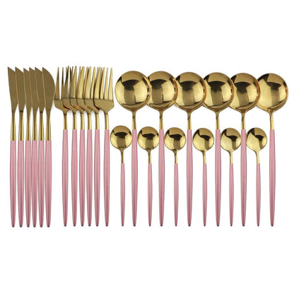 Complete 24-Piece Stainless Steel Cutlery Set