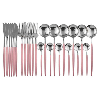 Complete 24-Piece Stainless Steel Cutlery Set