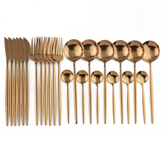 Complete 24-Piece Stainless Steel Cutlery Set