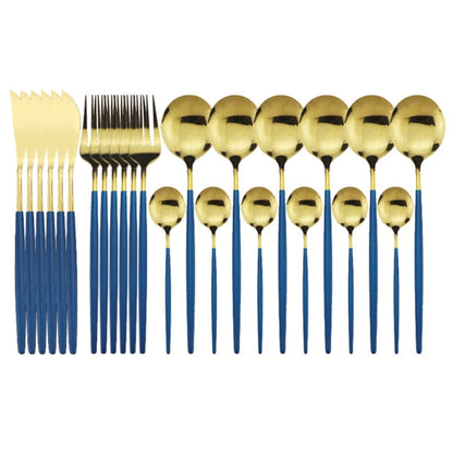 Complete 24-Piece Stainless Steel Cutlery Set