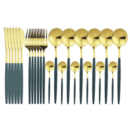 Complete 24-Piece Stainless Steel Cutlery Set