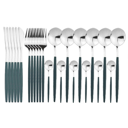 Complete 24-Piece Stainless Steel Cutlery Set