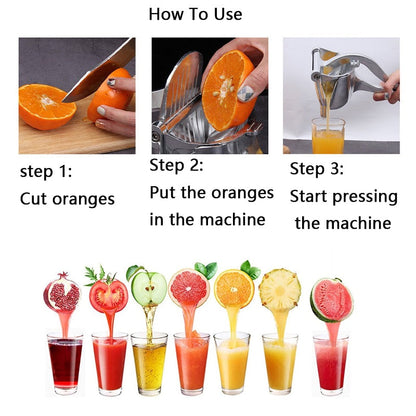 Big Stainless Steel Hand Juice Extractor