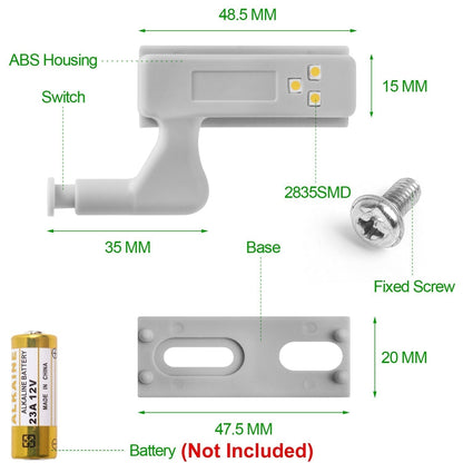 Motion Sensor Closet Light 10PCS LED Wardrobe Lamp
