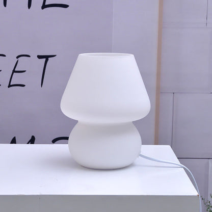 Unique Fungi Shaped Glass Table Lamp