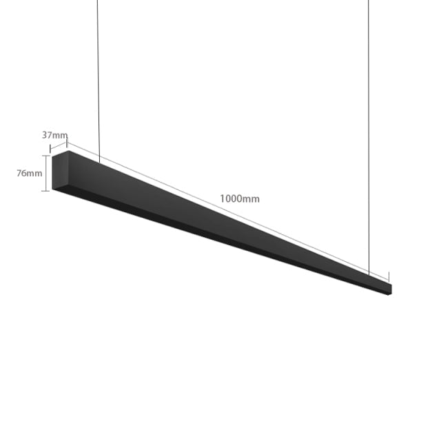 Slim Black LED Magnetic Strip Lighting System