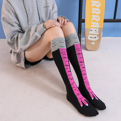 Funny Chicken Print Ankle Socks