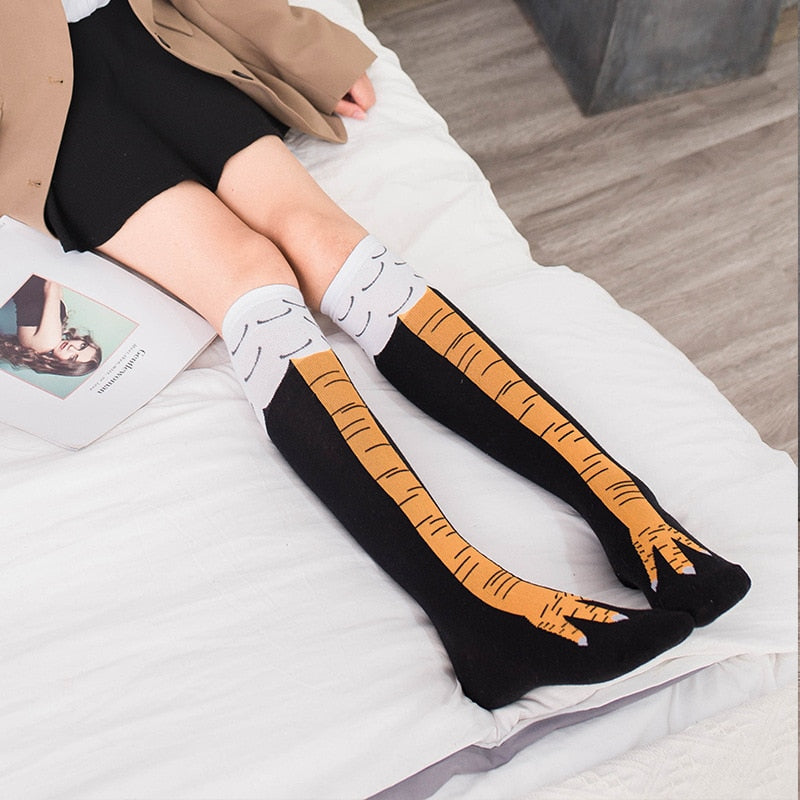 Funny Chicken Print Ankle Socks