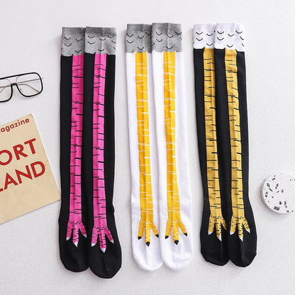 Funny Chicken Print Ankle Socks