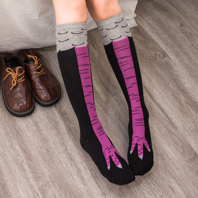 Funny Chicken Print Ankle Socks