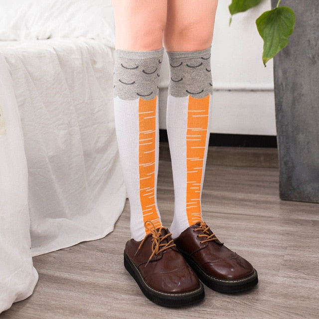 Funny Chicken Print Ankle Socks