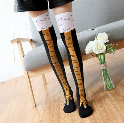Funny Chicken Print Ankle Socks