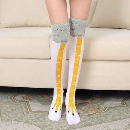 Funny Chicken Print Ankle Socks