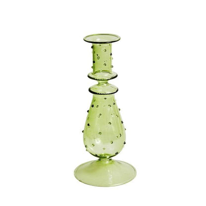 Soft Pink Glass Candle Holder Decorative Table Light