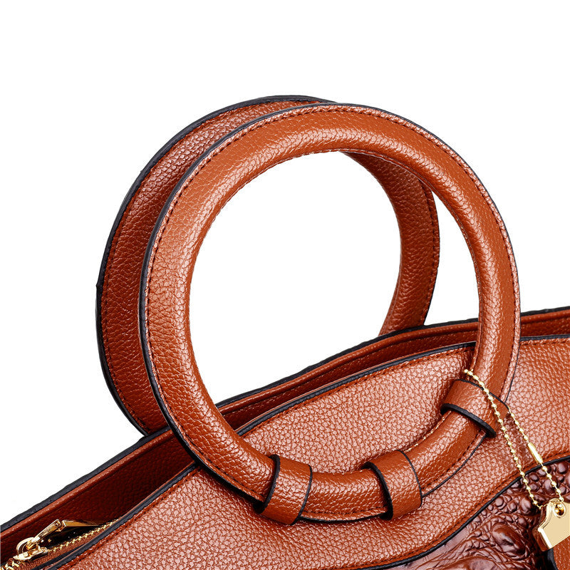 Genuine Leather Tote Handbag