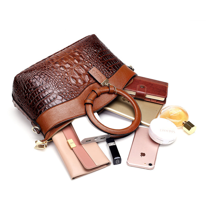 Genuine Leather Tote Handbag