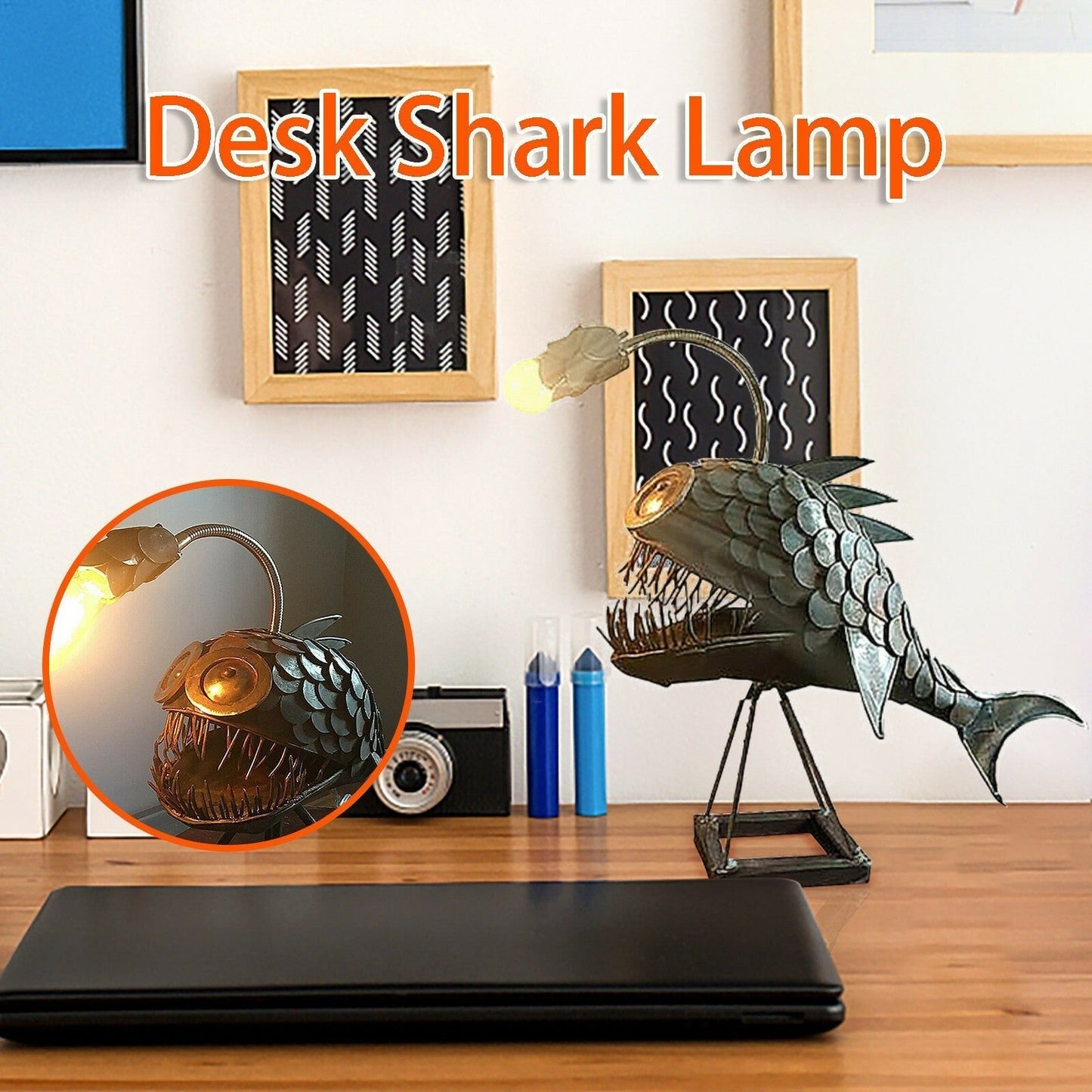 Unique Metal Fish Table Lamp