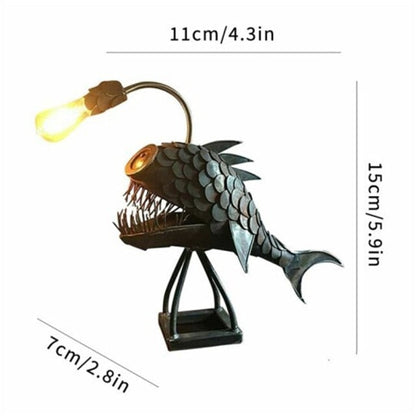 Unique Metal Fish Table Lamp