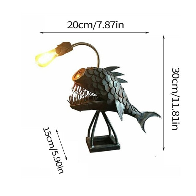 Unique Metal Fish Table Lamp - Cofik