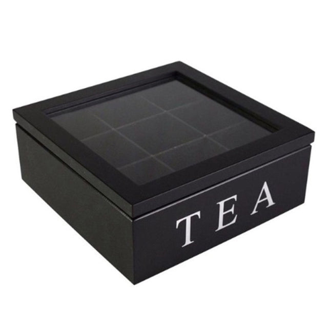 Big Wooden Tea Organizer Chest - Cofik