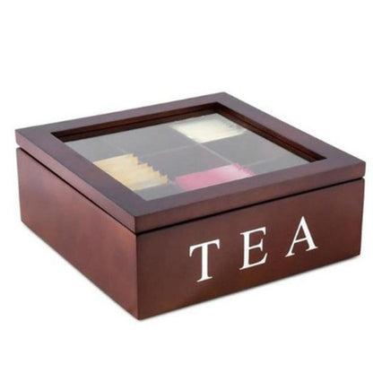 Big Wooden Tea Organizer Box