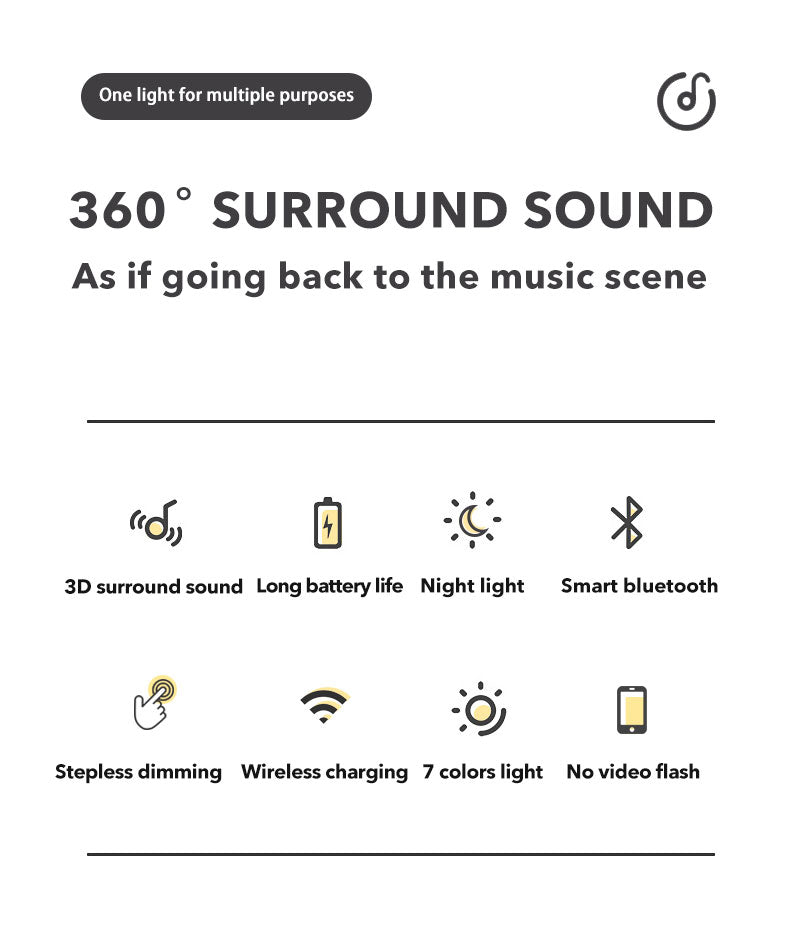 Compact LED Wireless Night Table Lamp